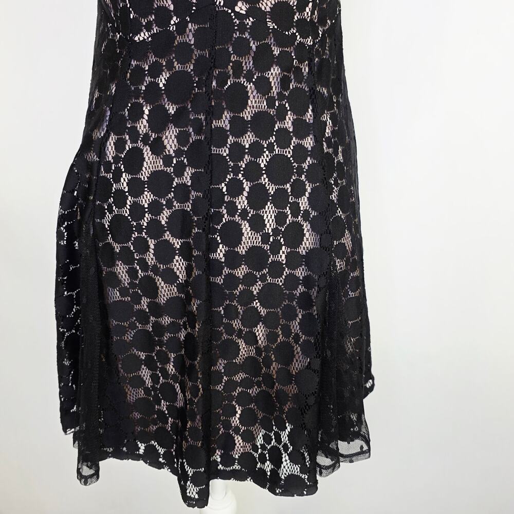 Disney Minnie Rocks the Dots Dress Medium Black Lace Polka Dot Whimisgoth - Picture 7 of 12